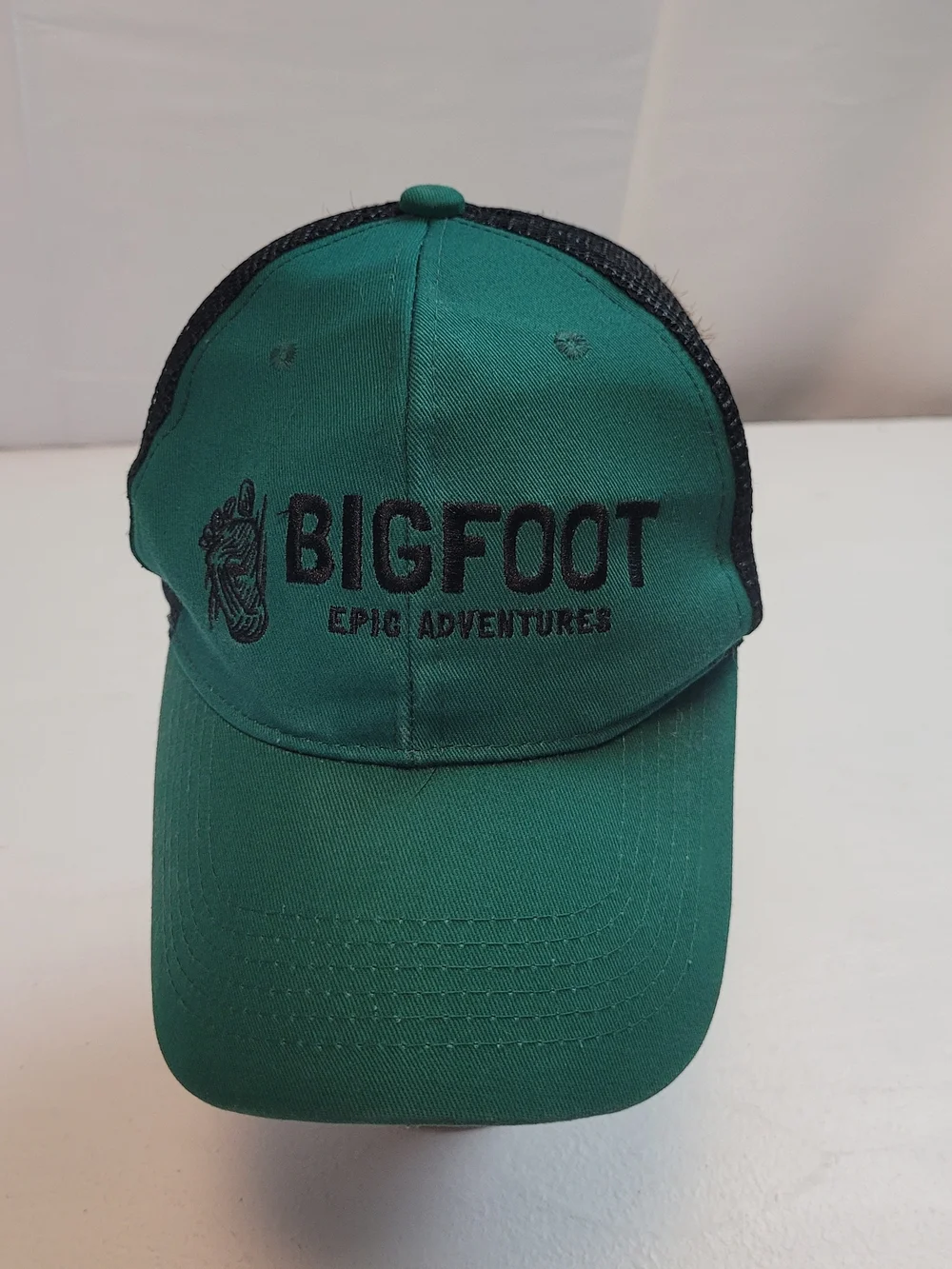 Bigfoot Epic Adventures Green Mesh-Back Trucker Hat